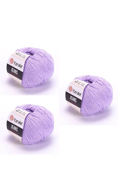 Yarnart Yarn Art Jeans 89 Lilac Amigurumi - Βρεφική και ζακέτα με νήμα 3 πακέτο