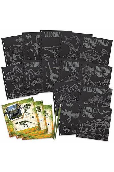 Taros Creative Scratch Activity Book - Dinosaurs Dinosart