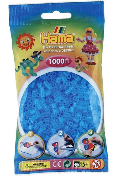 Hama 1,000 Midi Beads - Transparent Aqua