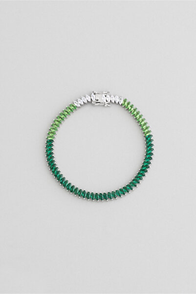 So CHIC... Rainbow 18 Ayar Beyaz Altın Kaplama Gümüş Su Yolu Bileklik