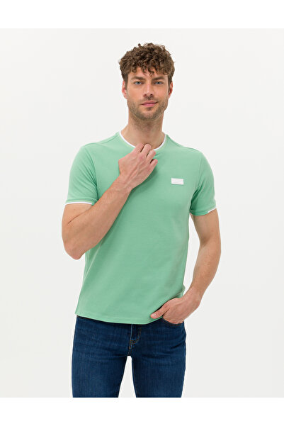 Pierre Cardin Ανοιχτό πράσινο μπλουζάκι με λεπτή εφαρμογή Crew Neck 50262632-VR092