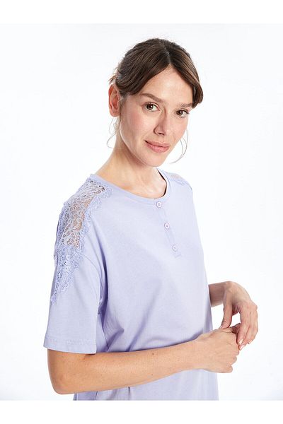 LC Waikiki Cămașă de noapte pentru femei LCW Crew Neck