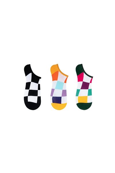 The Socks Company 3 чифта шарени невидими дамски чорапи в специална кутия (163 бр.)