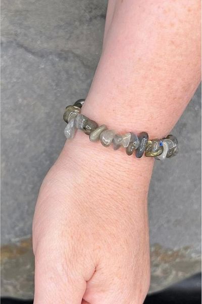 Pozitif Doğal Taş Labradorite Bracelet Kırıktaş 413-1