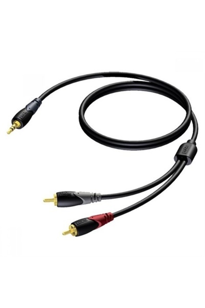 PROCAB CLA711/3 3 metri AUX Kablosu, PC și Mobil, Çift RCA la 3,5 mm