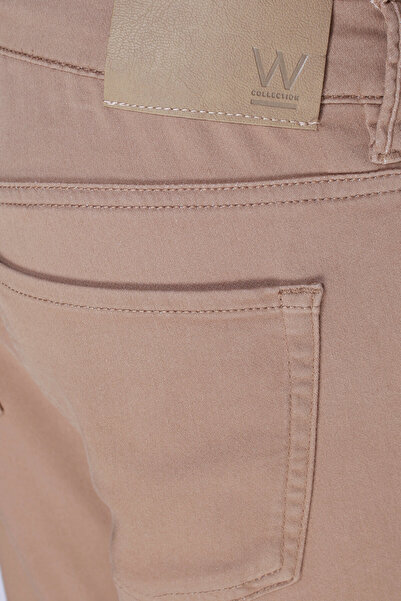 W Collection Beige Tube Leg Sports Pants