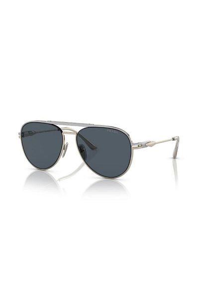 Prada Man Pilot Sunglasses- Pr 54zs - Lense Size:57mm - Silver/pale Gold