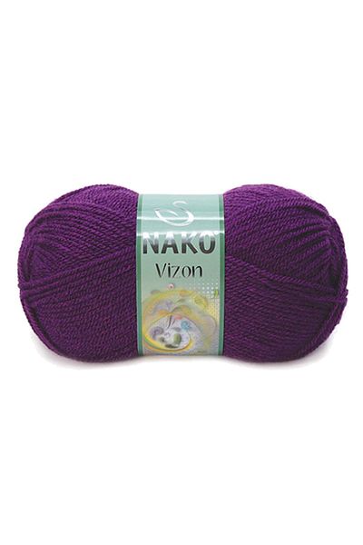 NAKO 5 Pieces Mink Premium Acrylic Hand Knitting Yarn Wool Color No:60 Plum