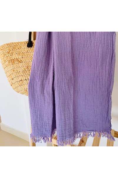 Bidoluraf Purple 80x170cm Soft Textured Quick Drying Peshtemal / Beach Towel