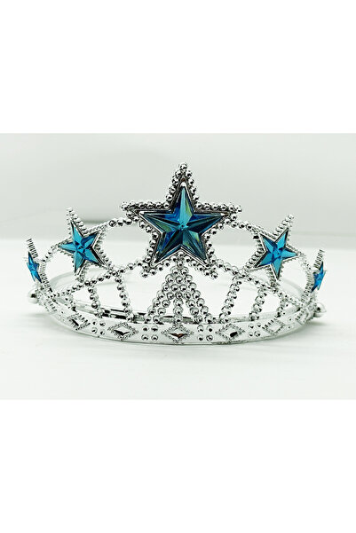 NW NessiWorld Star Shaped Elsa Princess Queen Crown Blue Color Kids Size 5X17 cm