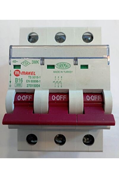 MAKEL B Tipi 16 Amper 3p Sigorta