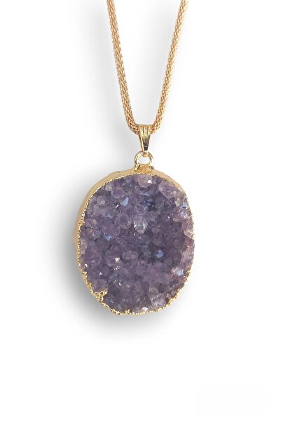 Pozitif Doğal Taş قلادة الجمشت الطبيعي 436-2