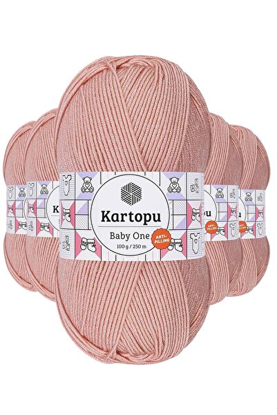 Kartopu 5 قطع من مسحوق صوف الحياكة اليدوية غير البيلينغ من بيبي وان K258