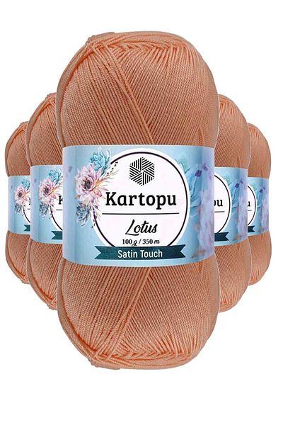 Kartopu 5 Pieces Lotus Bikini - Knit Rope Blouse K277, Peach