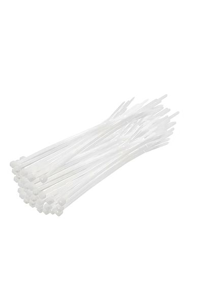 Meşem 100 Pack White Plastic Clamp - 3.6 Mm and 250 Mm Cable Tie