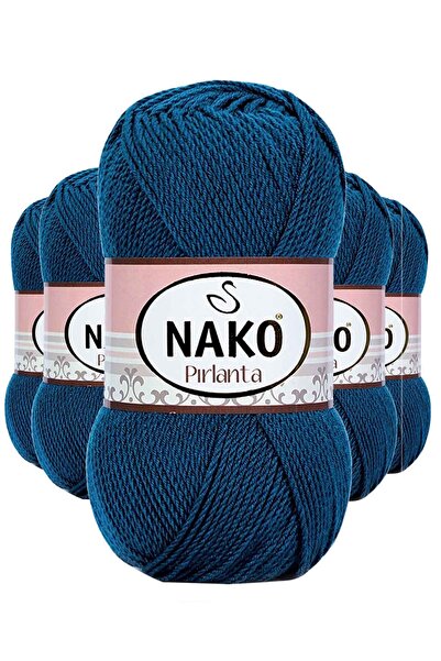 Marsilyan 5 قطع من صوف أميجورومي الماسي المحبوك يدويًا باللون الأزرق البترولي...