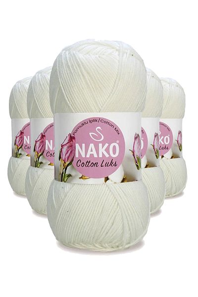 NAKO Luxury Cotton Vest and Tunic - Milk White, 5 Pieces, 97570