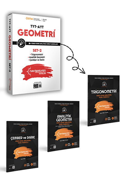 Navigasyon yayınları TYT - AYT Geometri Seti-2 (Video Konu Anlatımlı Soru Fas...