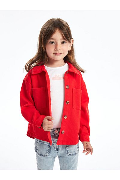 LC Waikiki Long Sleeve Basic Baby Girl Shirt Coat