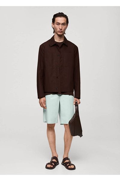 MANGO Man 100% cotton jacket with pockets