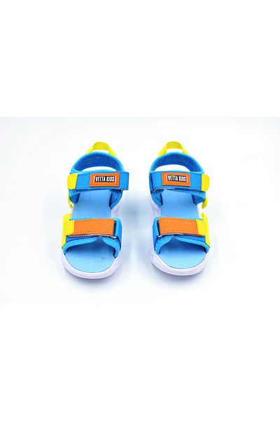 Prego (VETTA) Işıklı Phlon Hafif Taban Cırtlı Çocuk Sandalet Mavi