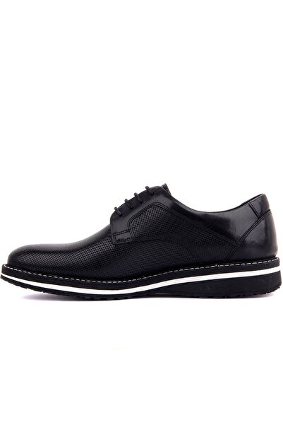 Fosco Bağcıklı Eva Taban Hakiki Deri Erkek Günlük Ayakkabı 8071 SİYAH