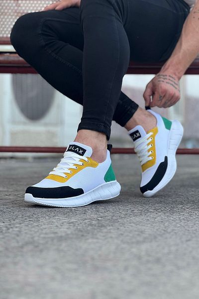 K&A White Smoked Knitwear Men's Sports Shoes