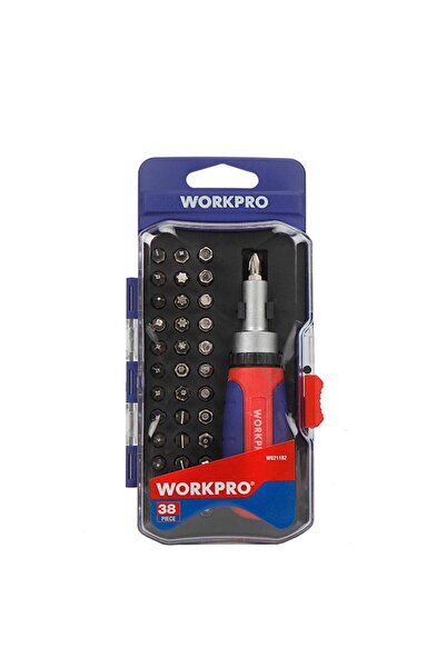Workpro WP200517 38 Parça Profesyonel CR-V Cırcırlı Bits Tornavida Seti
