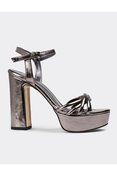 Prego Pantofi rochii de seara pentru femei Park Moda cu toc cu platforma neagra - PLATINUM