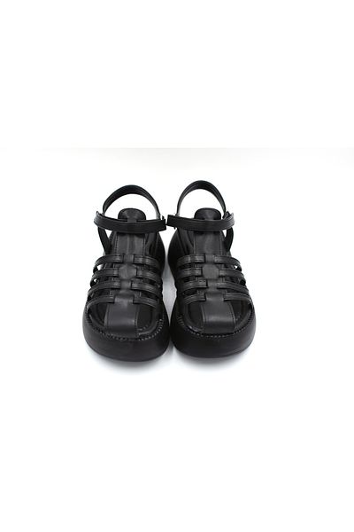 Prego Sandale Arzen Black pentru copii - Talpă ușoară, vârf închis cu velcro