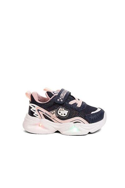 Prego Bebe 305Anorak- Velcro and Lighted, Navy Pink Children's Sneakers