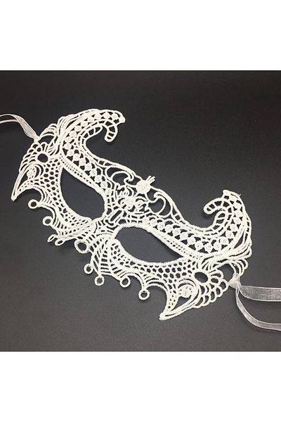 nuit dose White Color Lace Cutout Lace Embroidered B Party Mask No 1