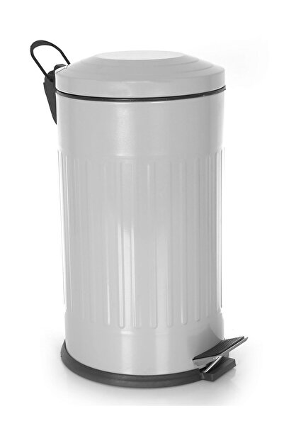 Eforeca Vintage Çöp Kovası Çizgili Gri 16 Lt