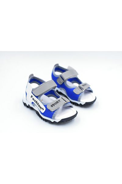 Prego Arzen - Children's Sandals with Non-Slip Sole and Double Velcro - Saks Blue