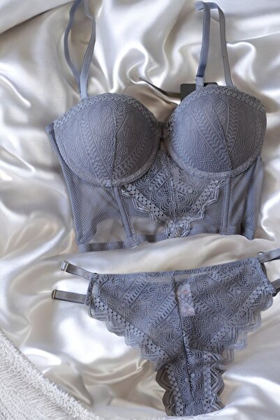 blackstrip Lace Dream - Hafif Destekli Ithal Korse Sütyen Takımı - Büstiyer B...