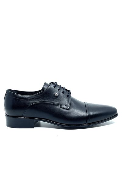Fosco 2239 Model - Genuine Leather Black Men's Classic Injection Shoes