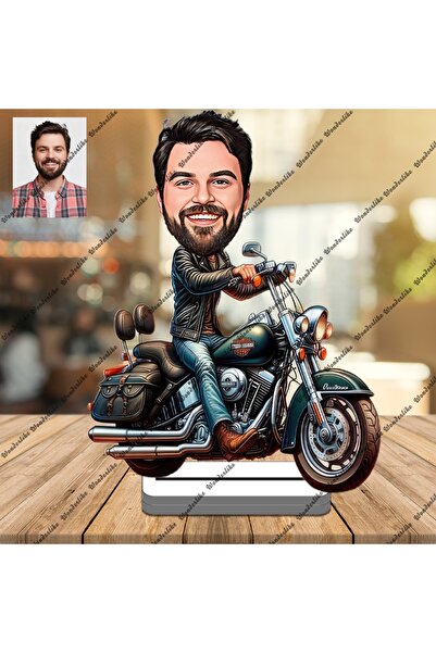 wonderlike Motorsikletli Adam 3D Ahşap Biblo,Sevgiliye Hediye,Doğum Günü H