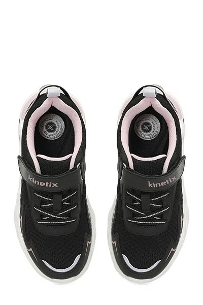 Kinetix Frofe 4 Fx Phlon - Pantofi sport pentru copii cu talpă ușoară și velcro, negru