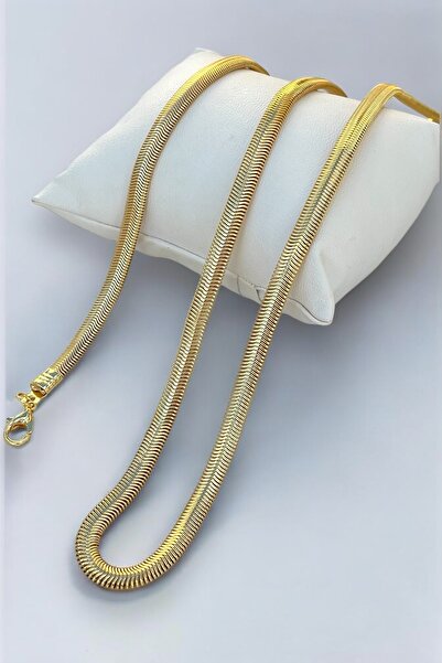 TAKIPORT Özel Altın Kaplama Ezme Italyan Zincir Kolye & Ezme Italyan Bileklik...