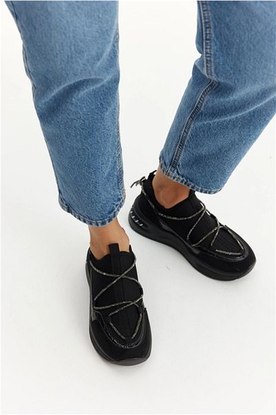 Prego Park Moda - Poly Light Sole Black Women's Sneakers