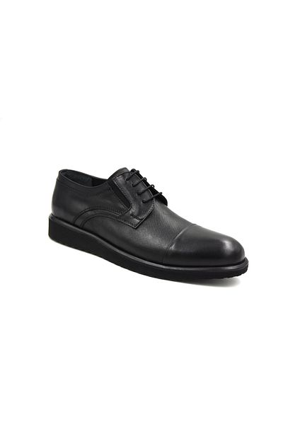 Prego STİLLONİ - Γνήσιο Δερμάτινο Μαύρο Ανδρικά Casual Παπούτσια, Ελαφριά Σόλα Eva
