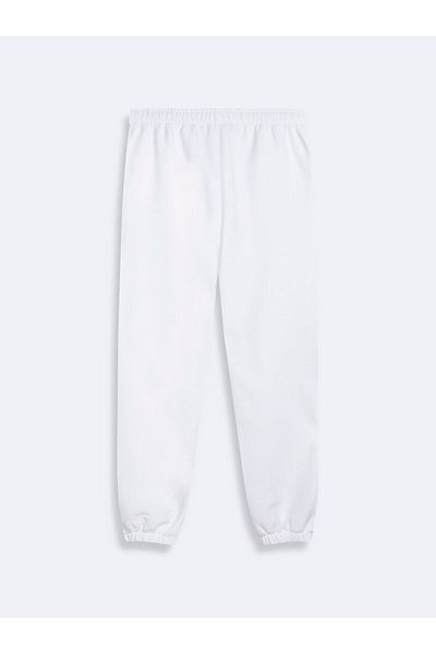 Ltb Λευκή φόρμα Jogger Regular Fit - με σύνθημα