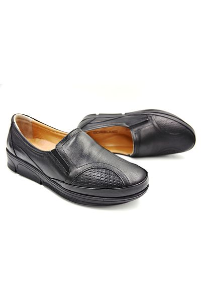 Prego Pantofi de damă din piele naturală - proeminență osoasă, talpă ușoară, negru Confort Casual
