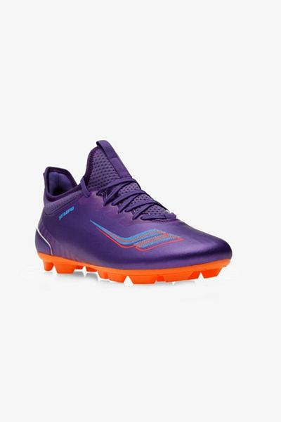 Lescon Pantofi de fotbal pentru bărbați Tempo, șosete cu talpă termică anti-alunecare, pantofi de fotbal pentru bărbați cu șireturi, violet