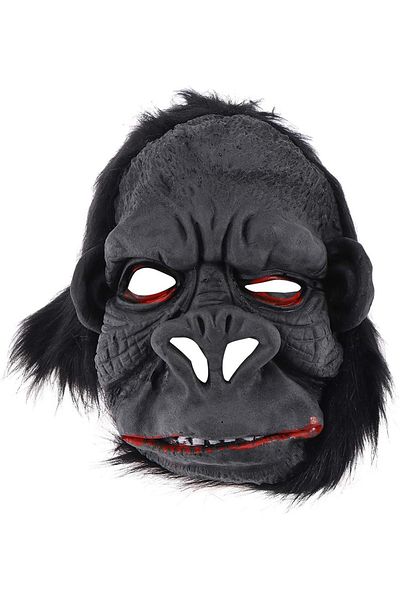 CEKAVE Orangutan Latex Gorilla Mask with Black Hair - Monkey and Meat Mask No 1