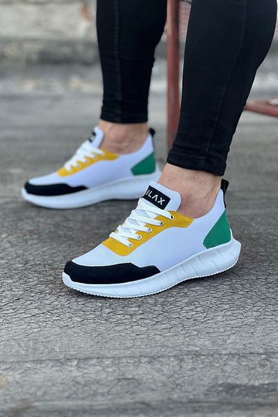 K&A White Smoked Knitwear Men's Sports Shoes