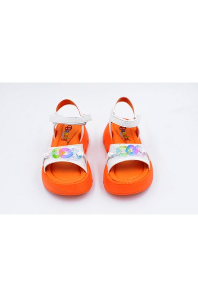 Prego Mini Angel - Sandale pentru copii ușoare și cu velcro ALBE