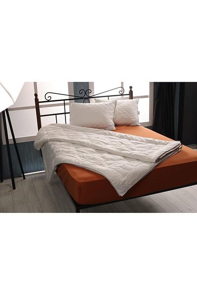 Sleep Garden طقم وسادة لحاف فردي من القطن من Elite Group - مع حقيبة من الكتان