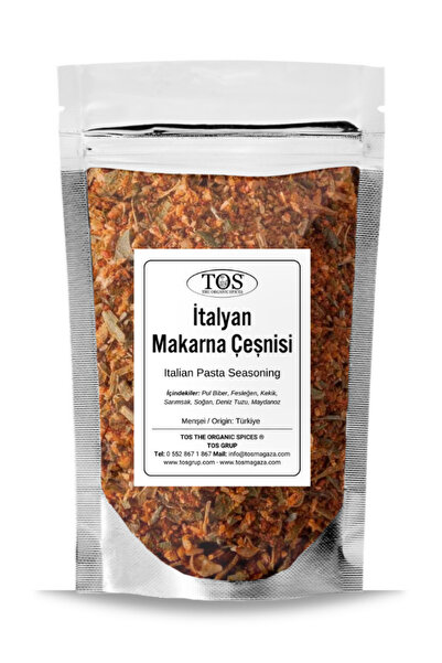 TOS The Organic Spices İtalyan Makarna Çeşnisi 100 gr Italian Pasta Seasoning - Premium Quality | Baharat Karışımı