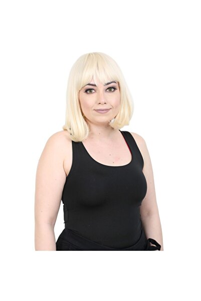 BilfolD Perucă sintetică din fibre scurte și strălucitoare / platină